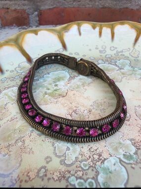 Loren Hope Vintage-Inspired Pink Crystal Chain Bracelet